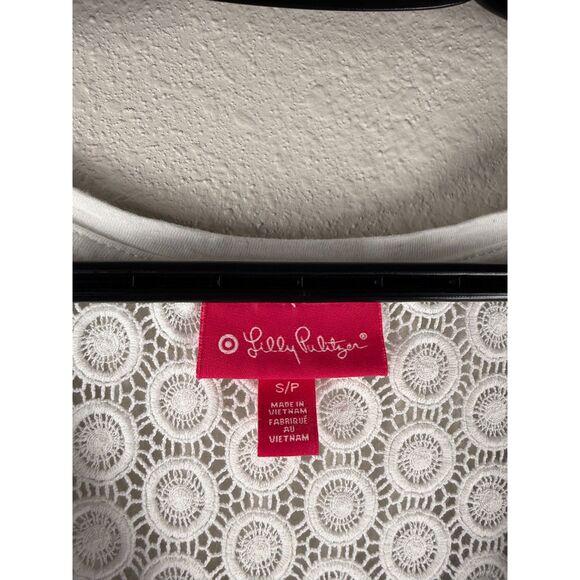 Lilly Pulitzer Target Womens Blue Pink Tank Top Sz S High Low Beachy Coastal - Picture 4 of 8